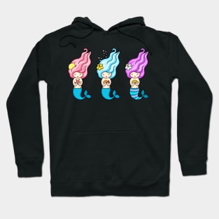 Cute Happy Mermaid Lover - Girly Cute Funny Design Hoodie